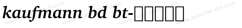 kaufmann bd bt字体转换